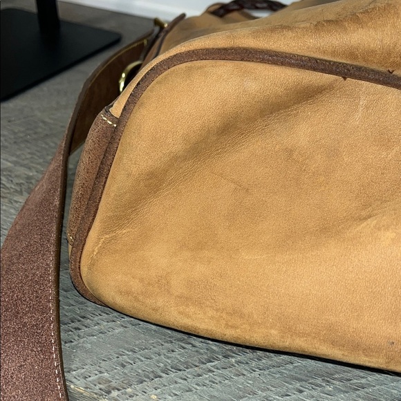 Vintage Dooney & Bourke Brown Nubuck Leather Shoulder Bag - Picture 8 of 11